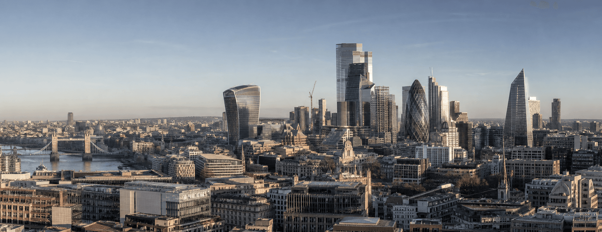 The City of London financial district and corporate skyline