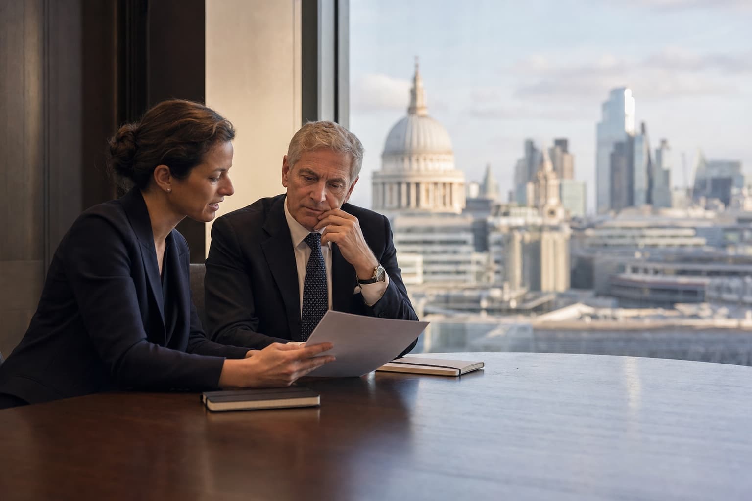 A founder and adviser discussing a long-term investment in London